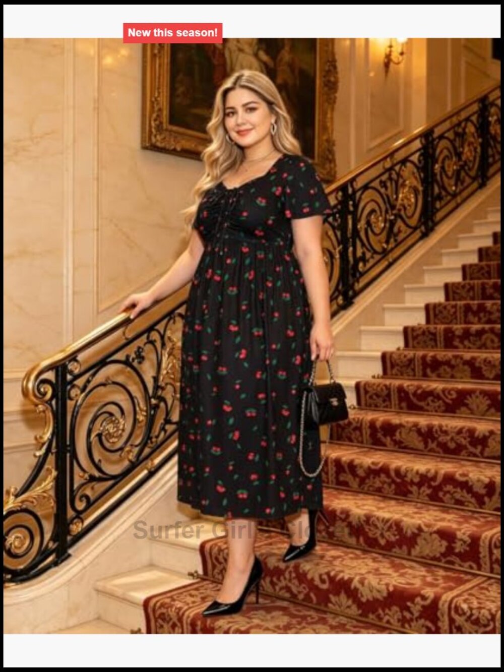 Plus Size Maxi Dress Sweetheart Neck Summer Boho Short Sleeve A-Line Empire - Picture 3 of 7